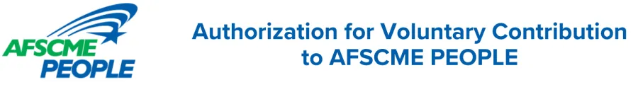 Authorization for Voluntary Contribution to AFSCME PEOPLE